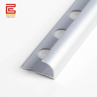 качество  Aluminum Anodized Silver Outside Corner Trim Bullnose Edge Tile Trim завод