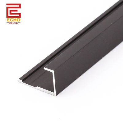 качество  Decorative Wall Panel Trim Matte Black Aluminium End Cap Trim For PVC Panel завод