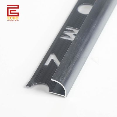 Декоративная никелевая серые плитки Bullnose Край резьбы профиль Круглые плитки Край резьбы
